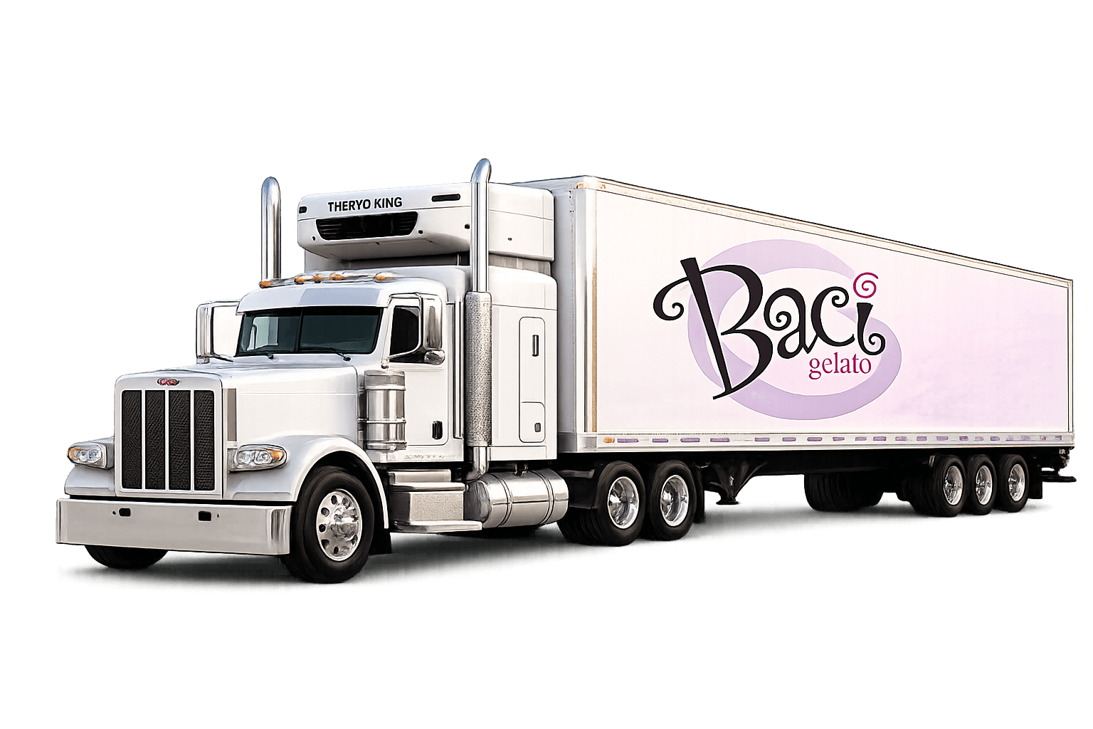 Baci Gelato refrigerated delivery truck