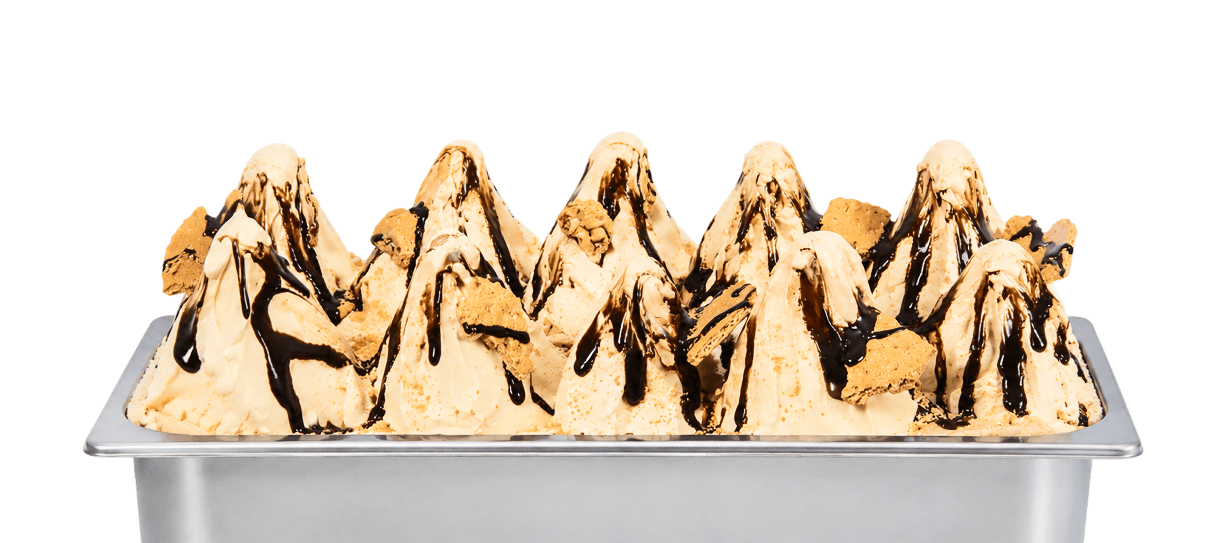 Restaurant gelato service with multiple flavors
